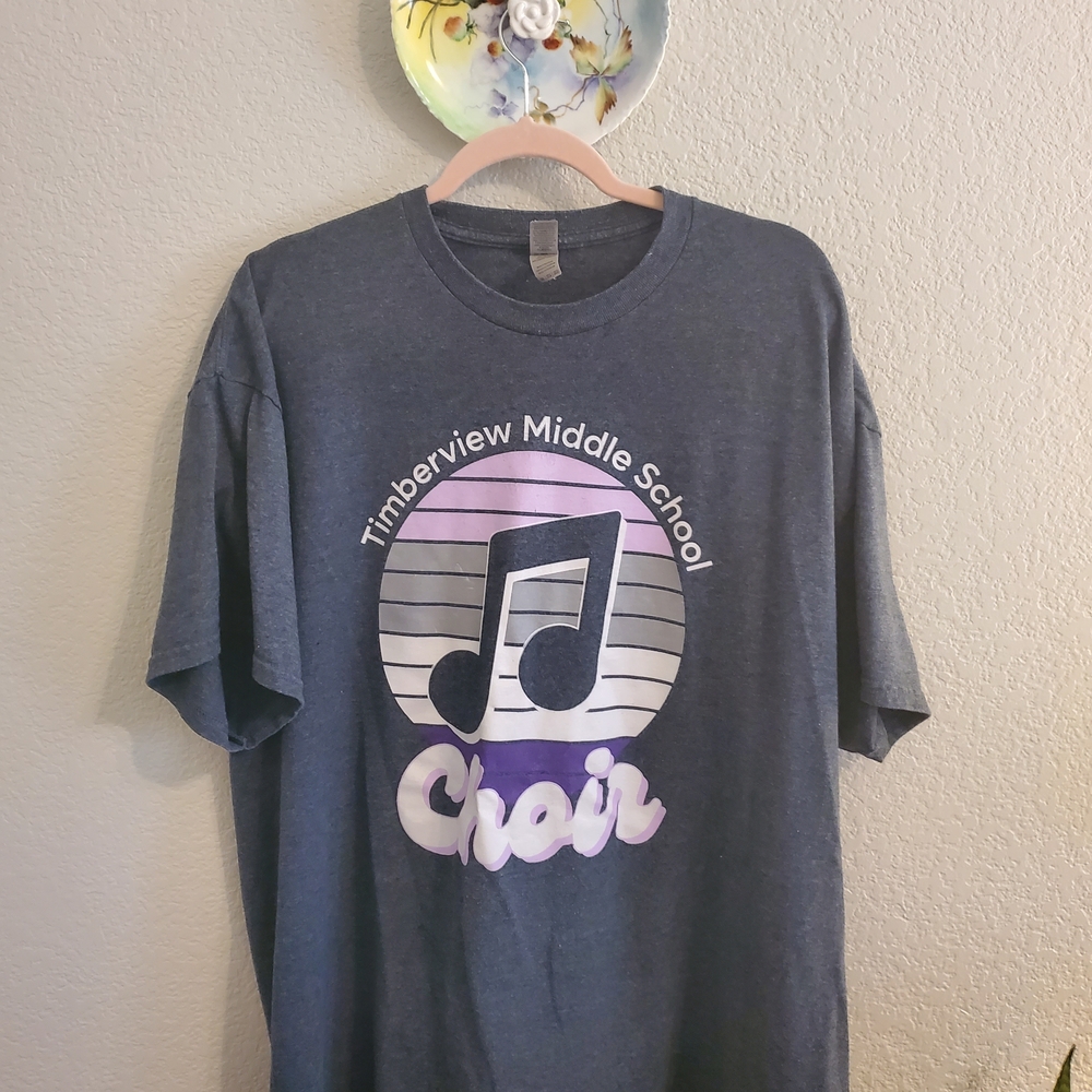 Gildan Gray Music Note Choir Tee